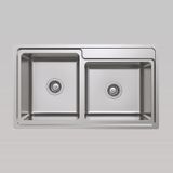 Chậu inox Hafele HS20-SSN2S90L / 2 Hộc lệch, Mã số 567.20.546