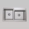  Chậu inox Hafele HS20-SSN2S90L / 2 Hộc lệch, Mã số 567.20.546 