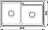  Chậu inox Hafele HS20-SSN2S90L / 2 Hộc lệch, Mã số 567.20.546 
