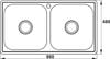 Chậu inox Hafele HS20-SSN2R90M / 2 Hộc bằng nhau, Mã số 567.20.493 