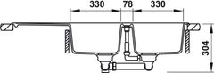 Chậu đá Hafele HS20-GKD2S80 / Màu xám, Mã số: 570.33.530 ảnh 2