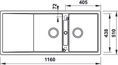 Chậu đá Hafele HS20-GKD2S80 / Màu kem, Mã số: 570.33.430 ảnh 3
