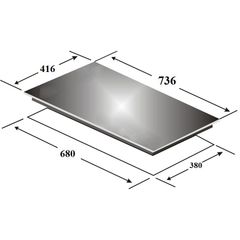 Bếp kính âm 2 từ Kaff KF IH870Z ảnh 2