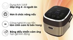Nồi cơm điện cao tần Sharp 1.8 lít KS-IH190V-GL ảnh 10