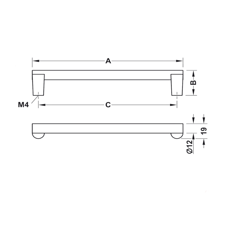 Tay Nắm Tủ 335mm H2120 Hafele 106.69.163 – ảnh 2