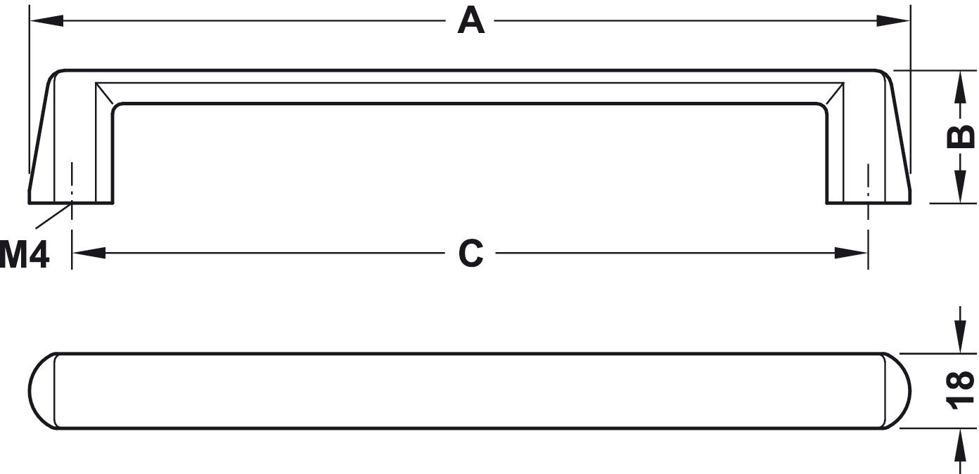 Tay Nắm Tủ 148mm Hafele 106.69.205 – ảnh 3