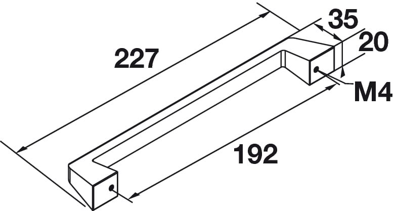 Tay Nắm Tủ 227mm Hafele 106.69.667 – ảnh 3
