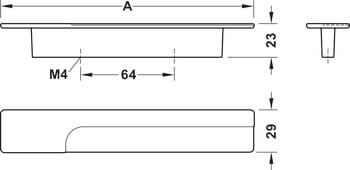 Tay Nắm Tủ Xám Đá Phiến Hafele 106.70.261 - Tay nắm tủ cho bếp, phòng ngủ và phòng khách Tay Nắm Tủ Xám Đá Phiến Hafele 106.70.261 - Tay nắm tủ cho bếp, phòng ngủ và phòng khách