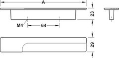 Tay Nắm Tủ Xám Đá Phiến Hafele 106.70.261 ảnh 2