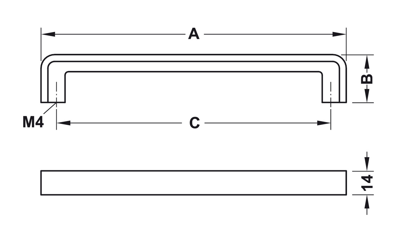 Tay Nắm Tủ 178mm H1386 Hafele 110.34.666 – ảnh 2