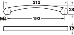 Tay Nắm Tủ Mạ Niken Xước Hafele 110.34.687 ảnh 3