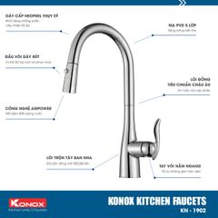 Vòi Rửa Chén Dây Rút Cao Cấp Konox KN1902 ảnh 2