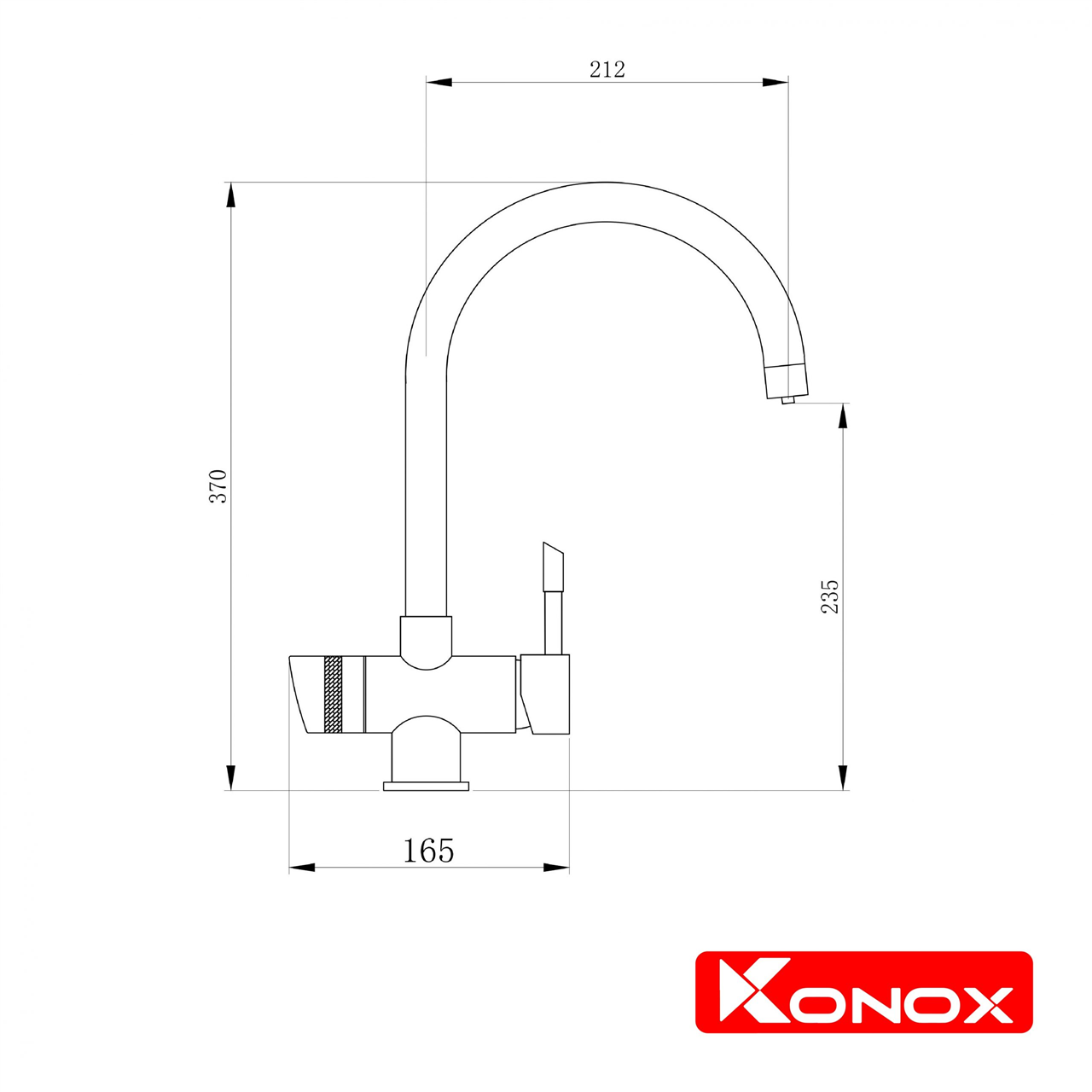 Vòi Rửa Chén Kết Hợp Lọc Nước Konox RO Trim-Water – ảnh 2