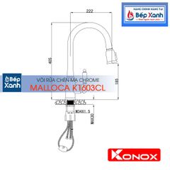 Vòi Rửa Chén Dây Rút Konox KN1905 ảnh 2