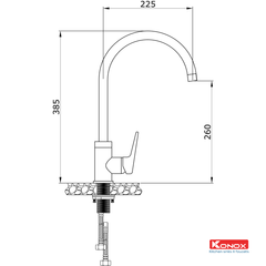 Vòi Rửa Chén Konox KN1201 ảnh 2