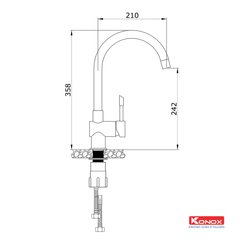 Vòi Rửa Chén Konox KN1206 ảnh 2