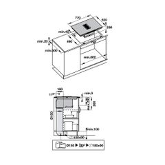 Bếp từ 4 vùng nấu kết hợp hút mùi Hafele HC-IHH77D 536.61.655 ảnh 2