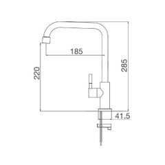 Vòi rửa chén 1 nguồn nước lạnh inox 304 Malloca K-115 XFIT ảnh 3