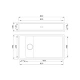 Chậu đá màu đen Malloca MYST K86S - MYST K86L