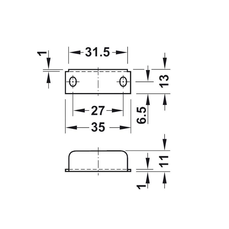 Khoá Vuông Econo Cửa Dày 30mm Hafele 232.01.230 – ảnh 3