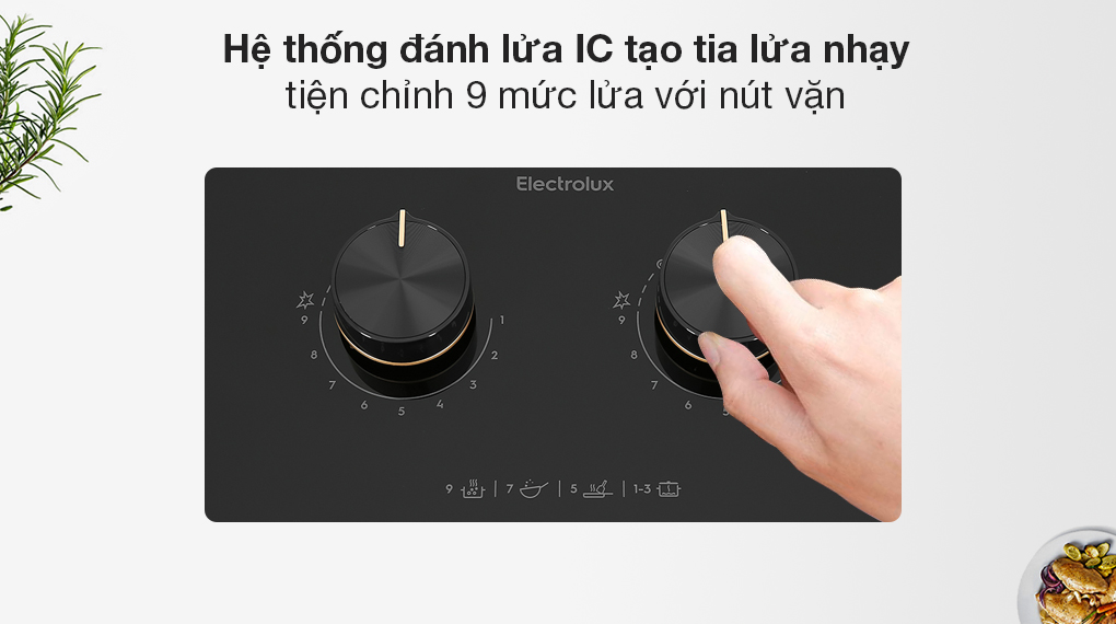 Bếp Gas Âm Electrolux EHG8251BC / Kính cường lực, 2 vùng nấu – ảnh 8