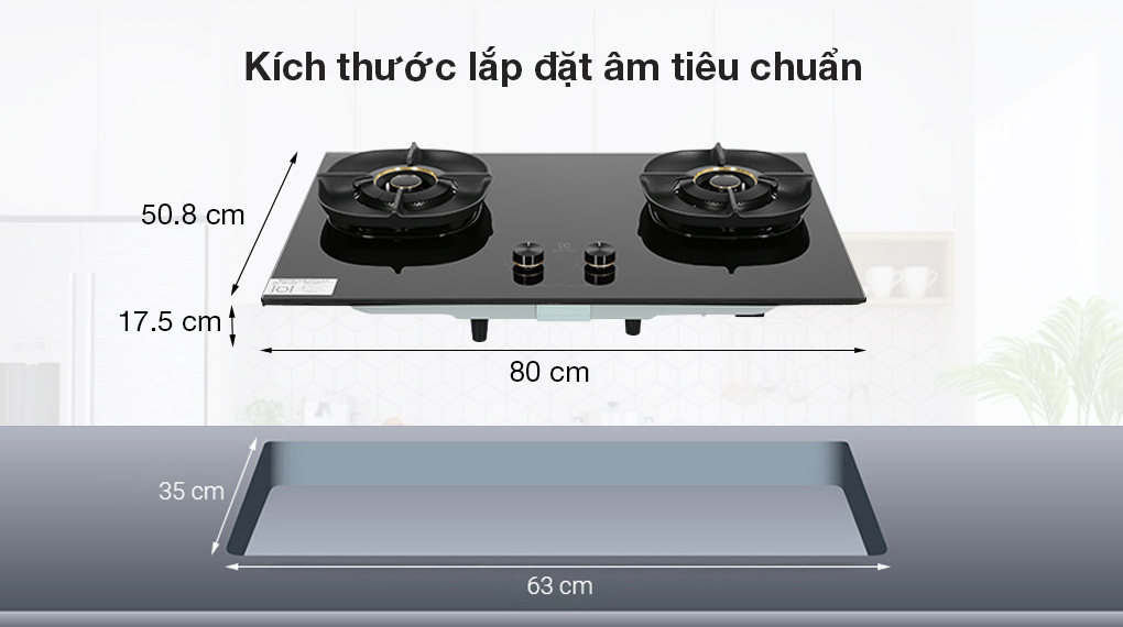 Bếp Gas Âm Electrolux EHG8251BC / Kính cường lực, 2 vùng nấu – ảnh 2