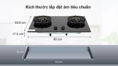 Bếp Gas Âm Electrolux EHG8251BC / Kính cường lực, 2 vùng nấu ảnh 2