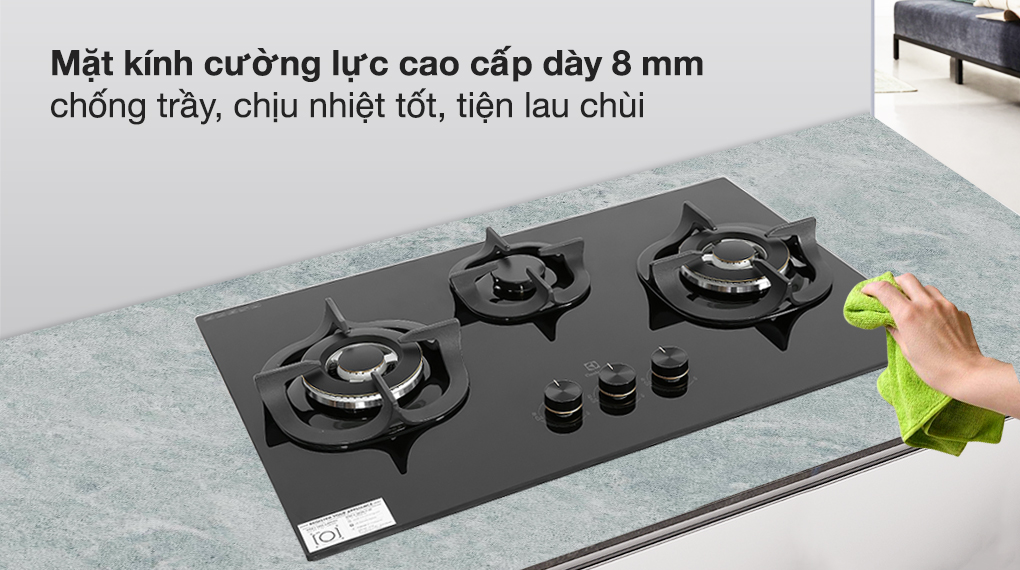 Bếp Gas Âm Electrolux EHG8321BC / Thiết kế rộng rãi, 3 vùng nấu – ảnh 6