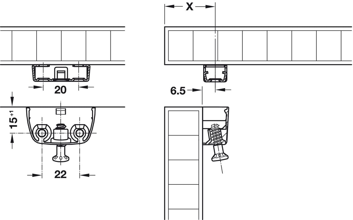 Bas Liên Kết Nối Trên Hafele 262.72.701 - Cấu tạo và vật liệu của bas liên kết nối trên Hafele 262.72.701