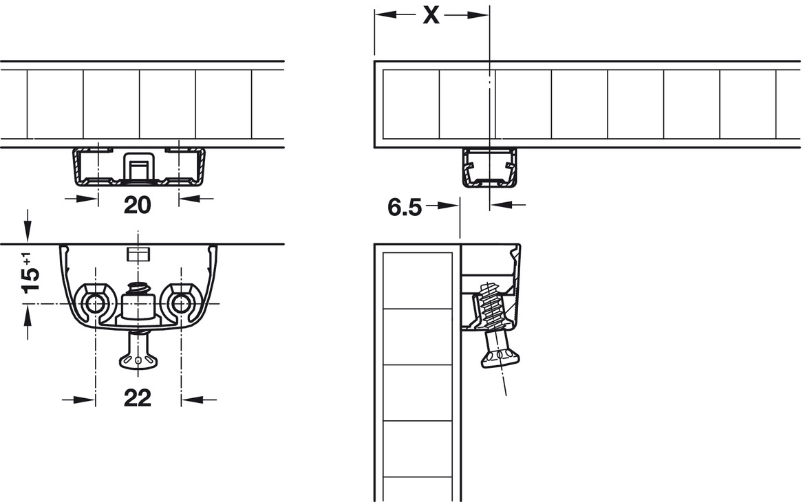 Phụ Kiện Bas Liên Kết RV/U-T3 Hafele 262.72.953 – ảnh 4