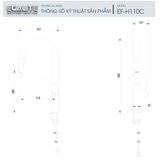 Vòi rửa chén nóng lạnh Kitchen Mixer Ecalite EF-H110C