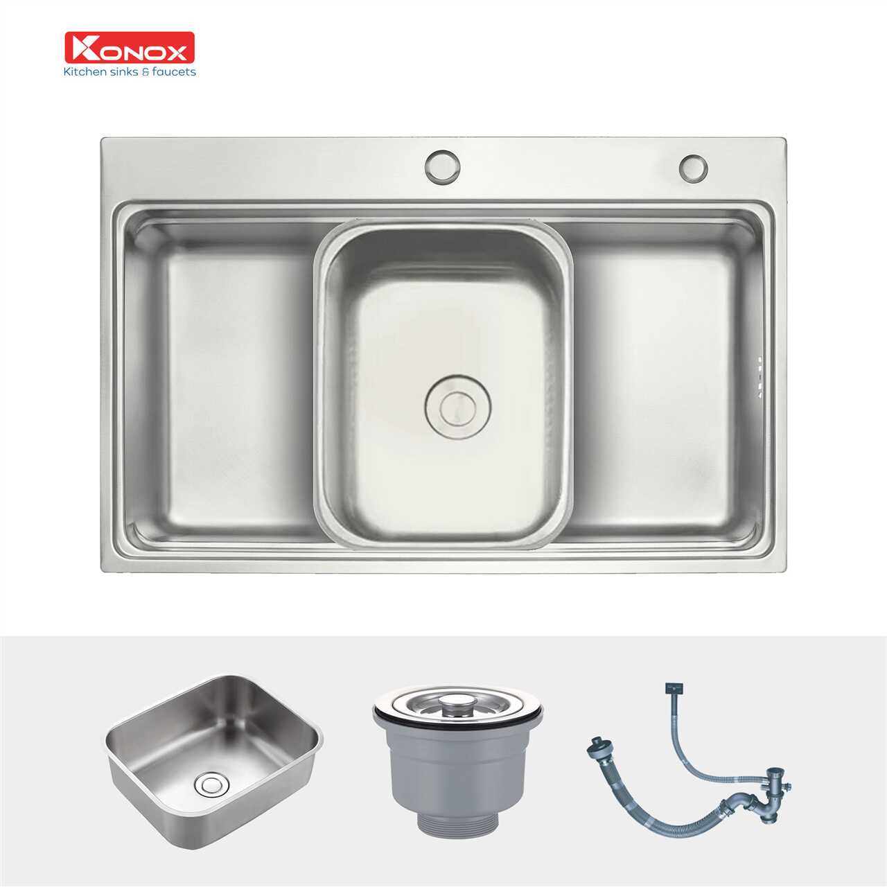 Chậu Rửa Chén Đơn European Konox KN7548SO – ảnh 3