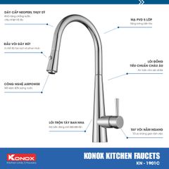 Vòi Rửa Chén Dây Rút Konox KN1901C ảnh 3