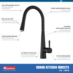 Vòi Rửa Chén Dây Rút Konox KN1901B ảnh 3