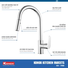 Vòi Rửa Chén Dây Rút Konox KN1900 ảnh 3