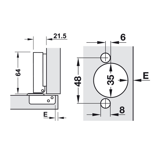 Bản Lề Trùm Ngoài Metalla SM 110° Giảm Chấn Hafele 315.06.750 – ảnh 2
