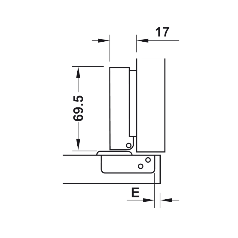 Bản Lề Trùm Ngoài Giảm Chấn Hafele 315.11.750 - Bản lề trùm ngoài giảm chấn Häfele 315.11.750 dùng cho cánh nào?