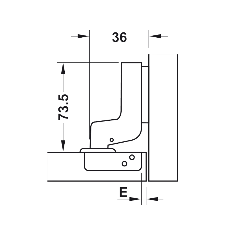Bản Lề Lọt Lòng Giảm Chấn Hafele 315.11.752 – ảnh 2