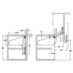 Bộ hộp lực tay nâng Free-Up Hafele 372.33.610 ảnh 2