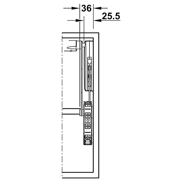 Bộ hộp lực Free-Up Q2US Hafele 372.33.621 – ảnh 3