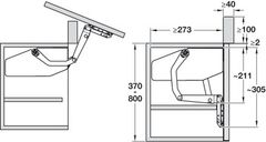 Phụ Kiện Tay Nâng Cho Cánh Tủ Hafele 372.34.622 ảnh 2