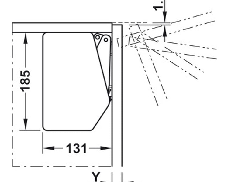 Bộ Hộp Lực Flap Fitting Hafele 372.91.411 – ảnh 4