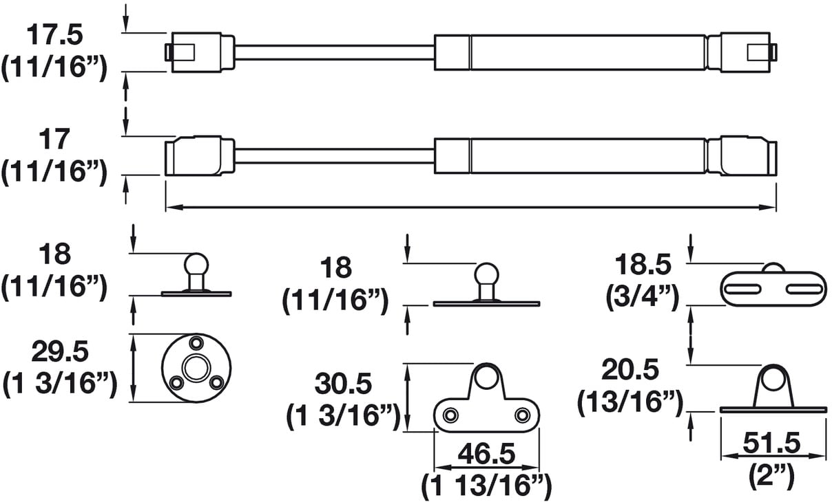 Pittong Đẩy Cánh Tủ 60N Hafele 373.82.906 – ảnh 8
