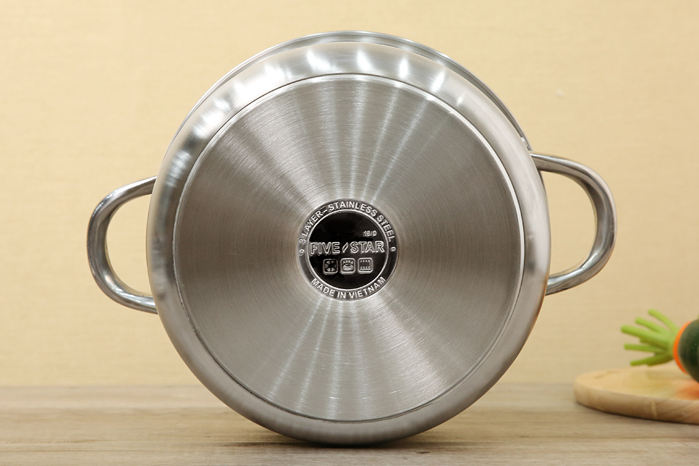 Bộ nồi inox five star 6 món nắp kính – ảnh 5