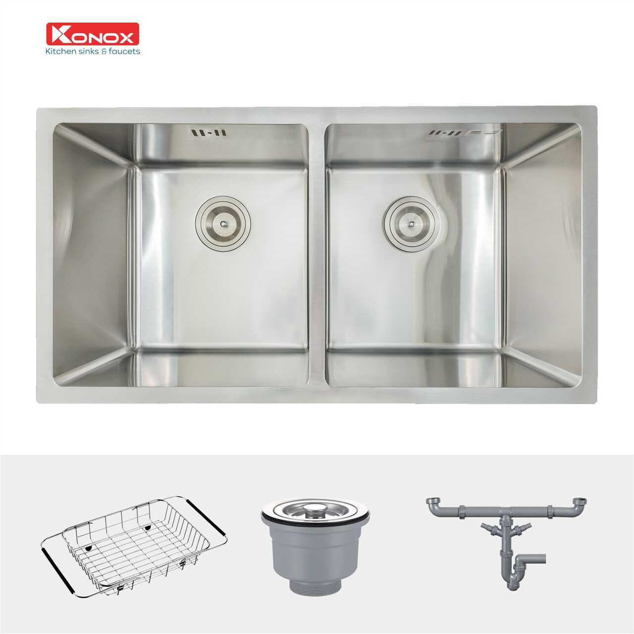 Chậu Rửa Chén 2 Hộc Undermount sink Konox KN7544DUB – ảnh 4
