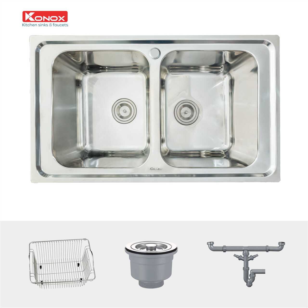 Chậu Rửa Chén 2 Hộc European Premium Konox KS8650 2B – ảnh 4