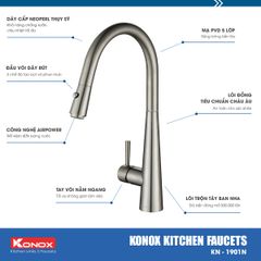 Vòi Rửa Chén Dây Rút Konox KN1901N ảnh 4