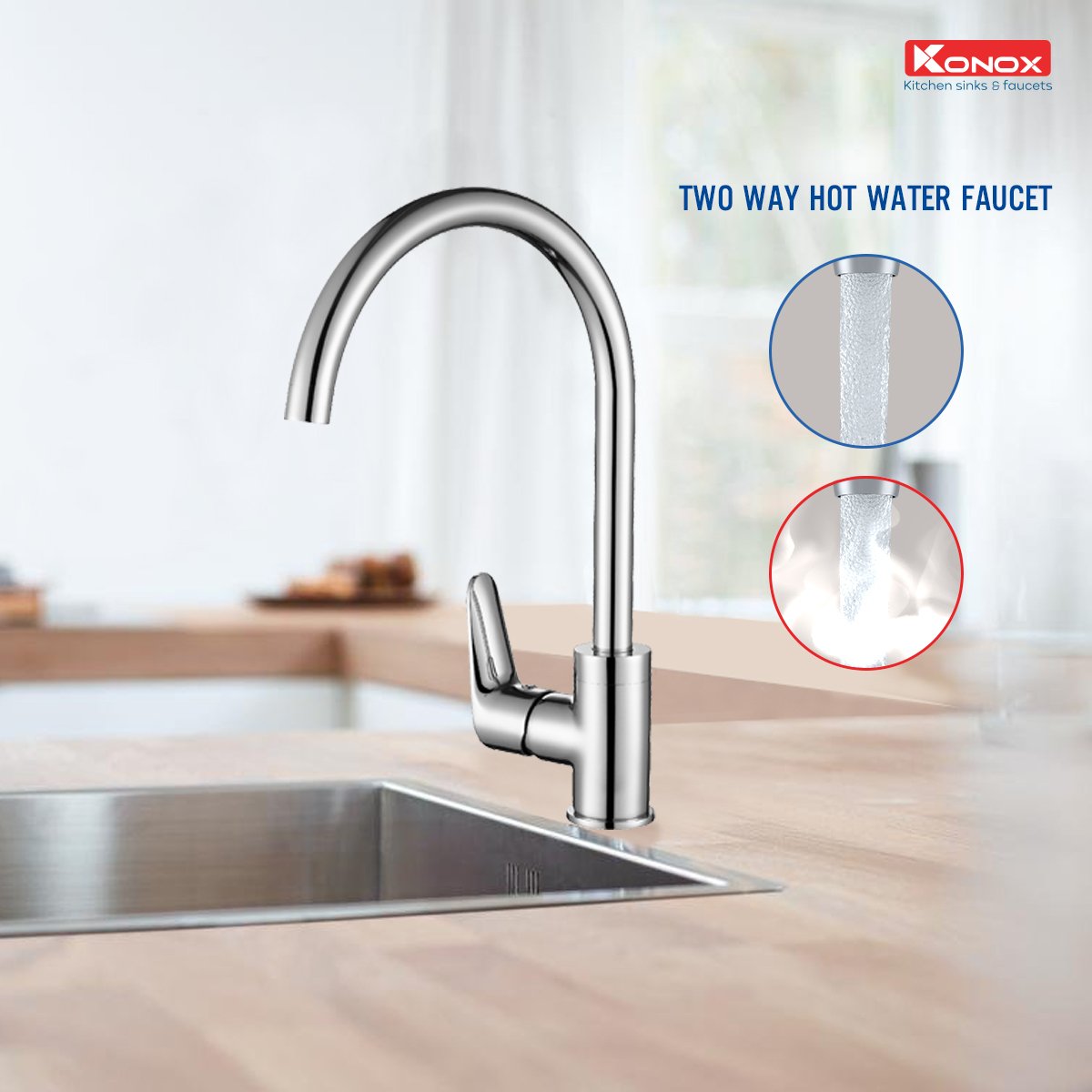 Vòi Rửa Chén Konox KN1201 – ảnh 4