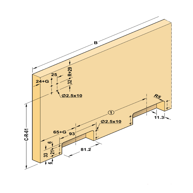 Phụ Kiện Cửa Trượt Bằng Mặt Hafele 406.11.206 – ảnh 2