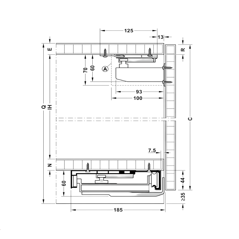 Phụ Kiện Cửa Trượt Bằng Mặt Hafele 406.11.206 – ảnh 3